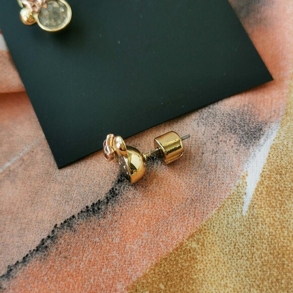 Kate Spade - minnie - Gold Mini Stud Earrings - Picture 3 of 3